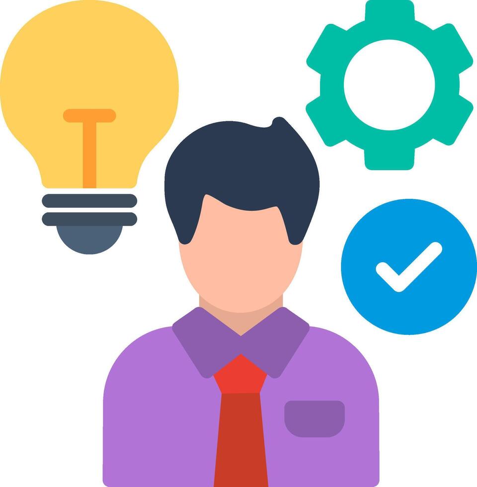 Competence Flat Illustration Icon Design vector