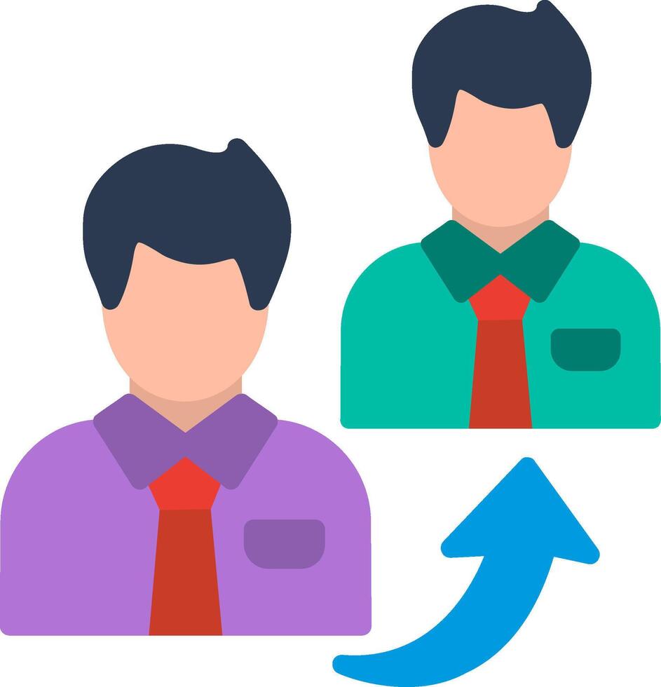 Referral Flat Illustration Icon Design vector