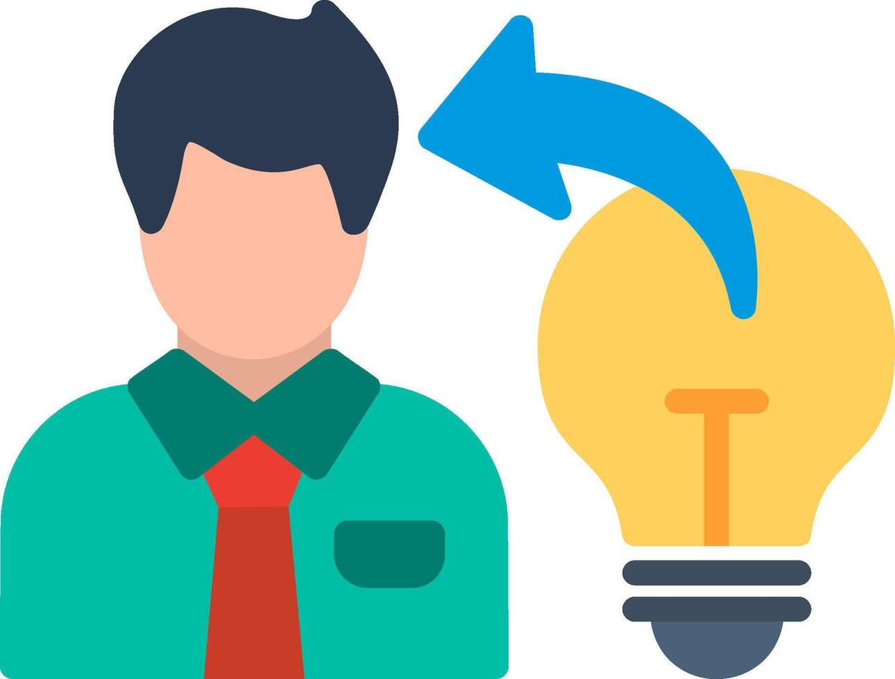Inspire Flat Illustration Icon Design vector