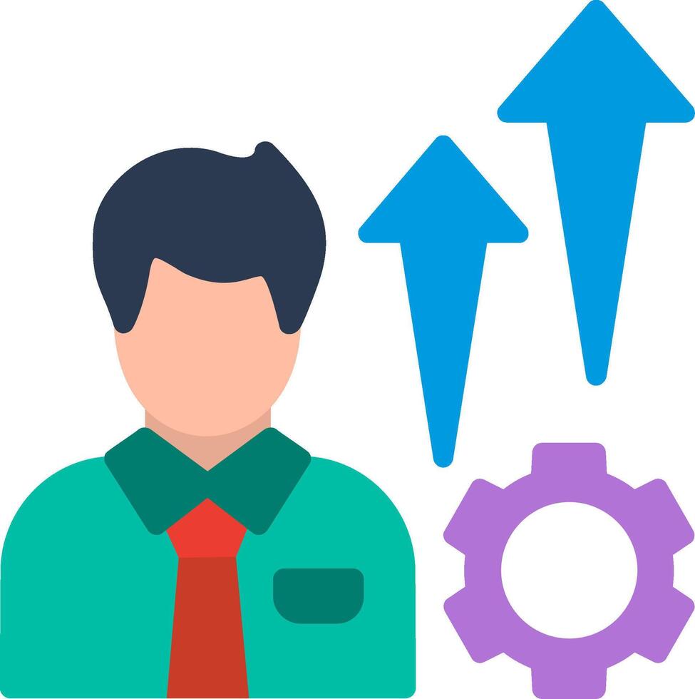 Professional Development Flat Illustration Icon Design vector