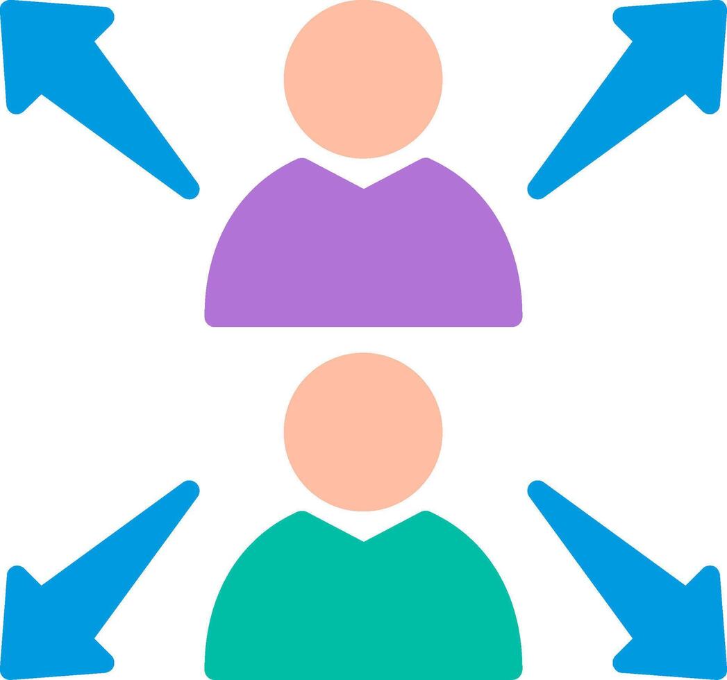 Team Capacity Flat Illustration Icon Design vector