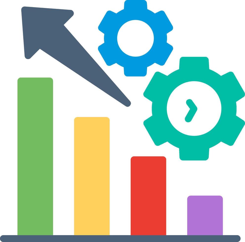 Efficiency Management Flat Illustration Icon Design vector