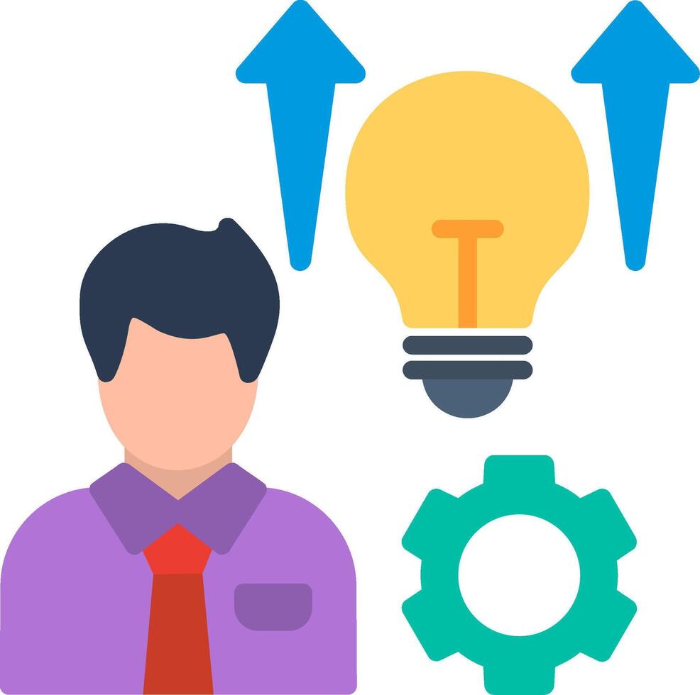 Skills Enhancement Flat Illustration Icon Design vector