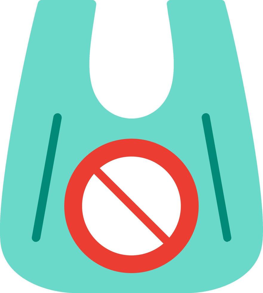 Plastic Bag Flat Illustration Icon Design vector