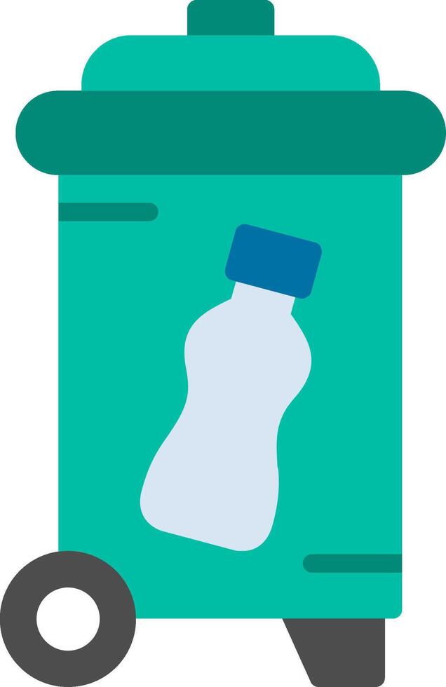 Recycle Bin Flat Illustration Icon Design vector