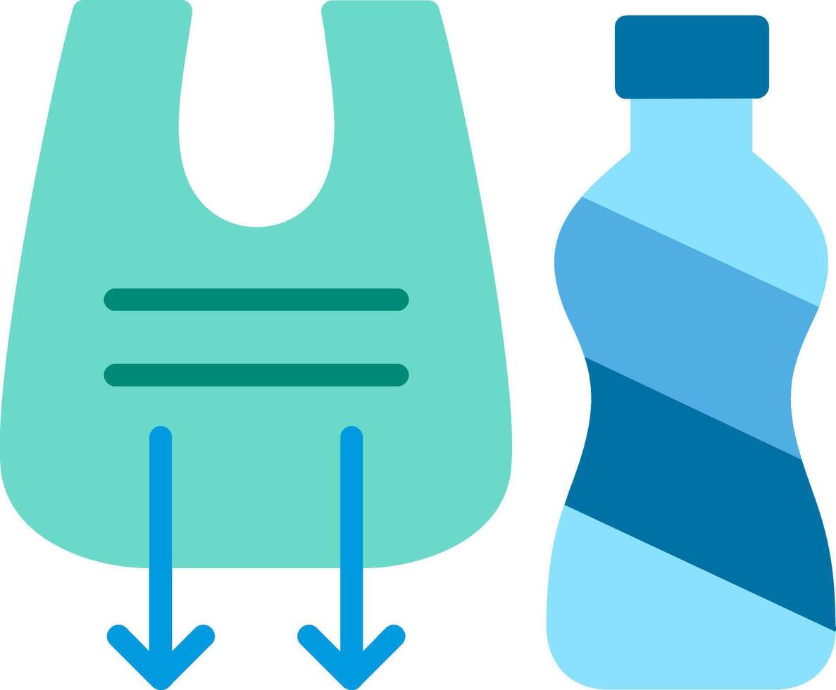 Reduce Plastic Flat Illustration Icon Design vector
