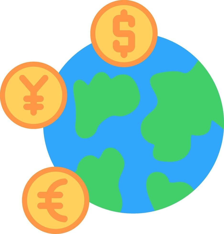Currency Flat Illustration Icon Design vector