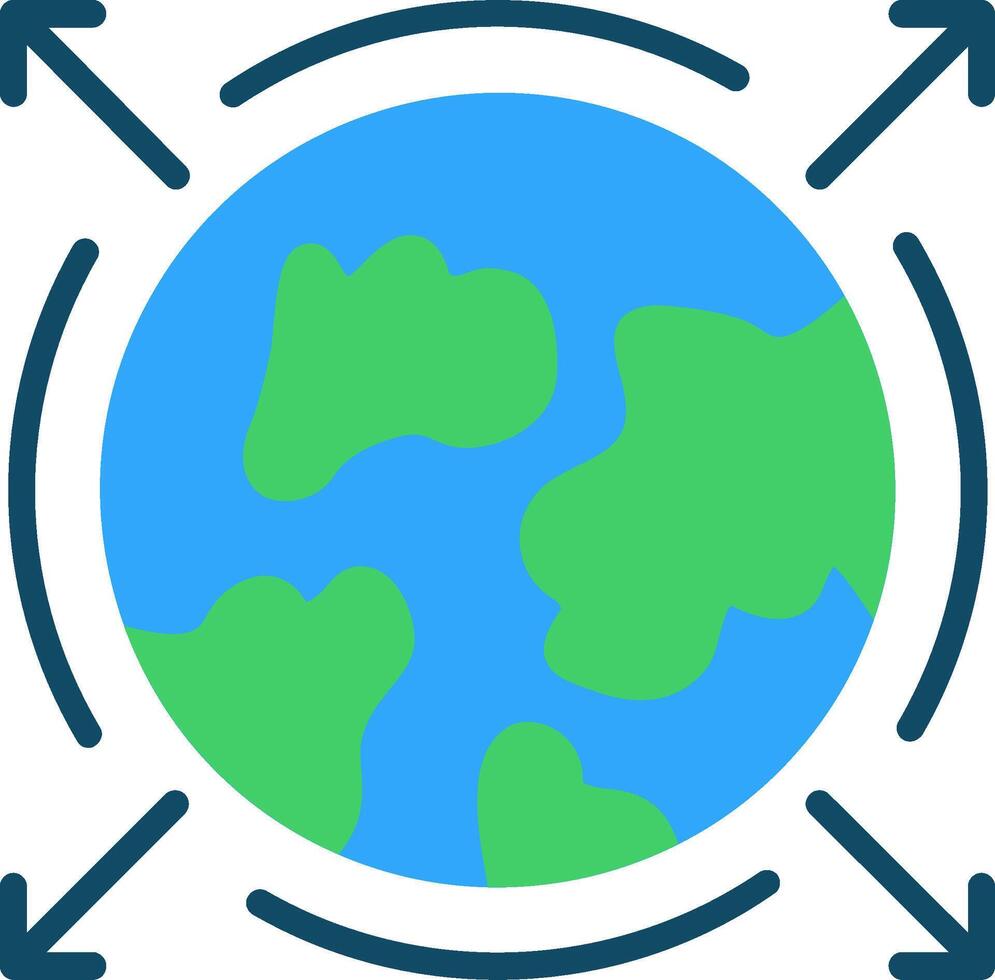 Global distribution Flat Illustration Icon Design vector