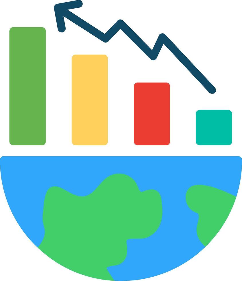 Global Market Flat Illustration Icon Design vector