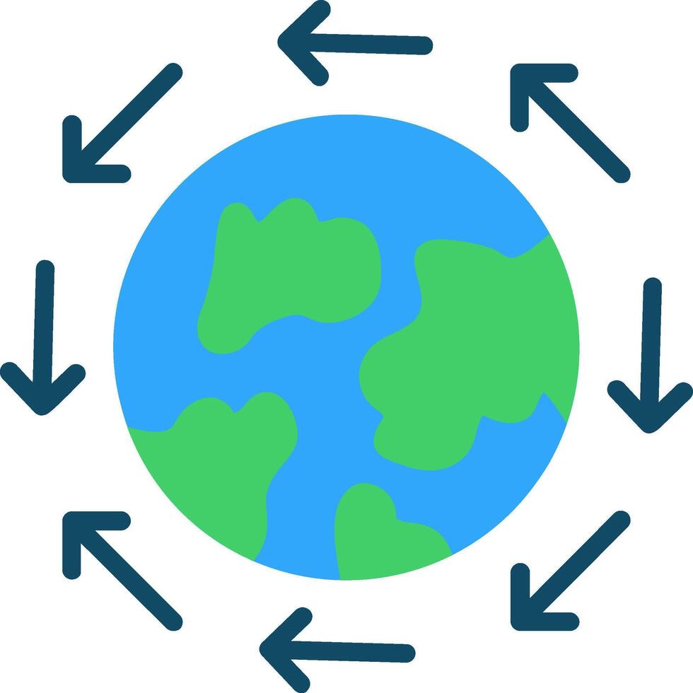 Global direction Flat Illustration Icon Design vector