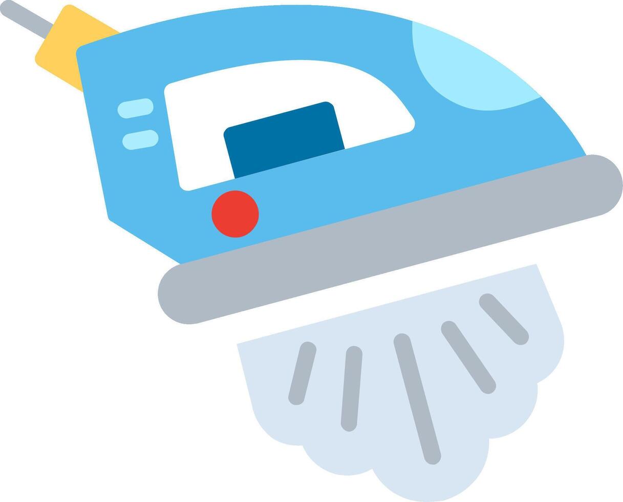 Steam Iron Flat Illustration Icon Design vector