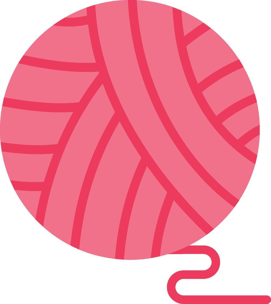 Wool Ball Flat Illustration Icon Design vector
