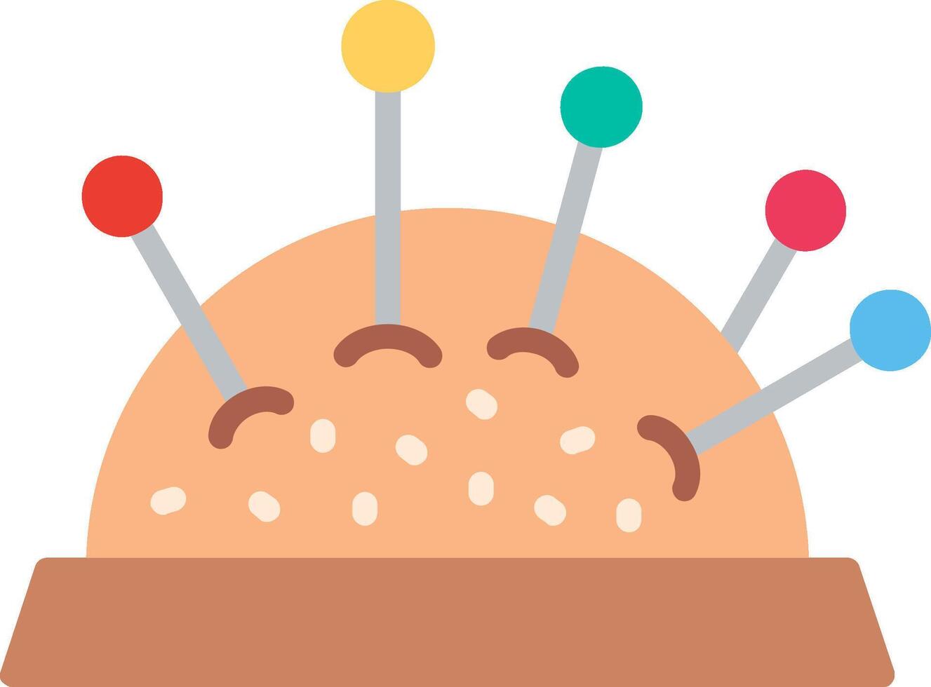 Pin Cushion Flat Illustration Icon Design vector