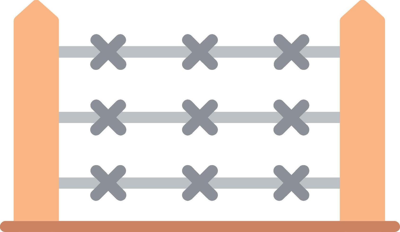 Fence Flat Illustration Icon Design vector