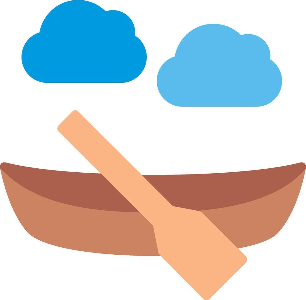 Canoe Flat Illustration Icon Design vector