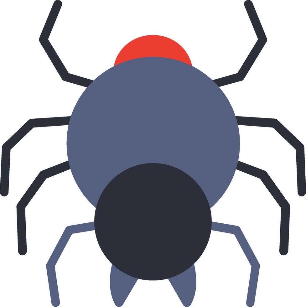 Spider Flat Illustration Icon Design vector