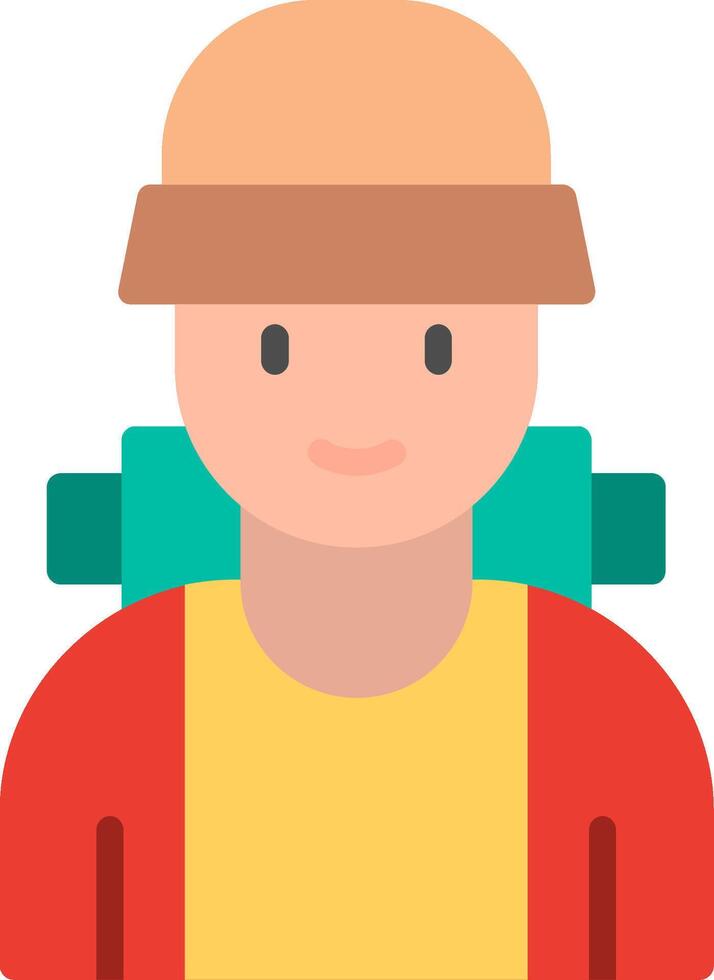 Travelers Flat Illustration Icon Design vector