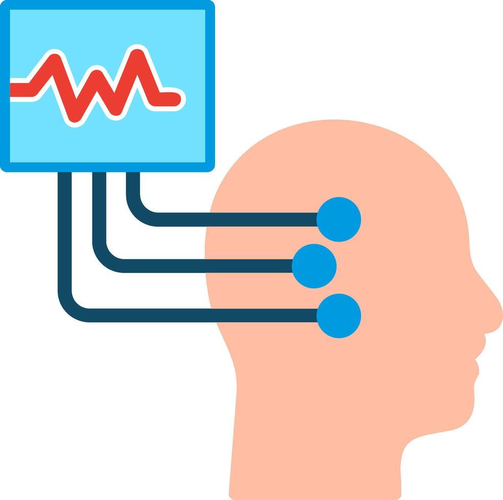 Eeg Flat Illustration Icon Design vector