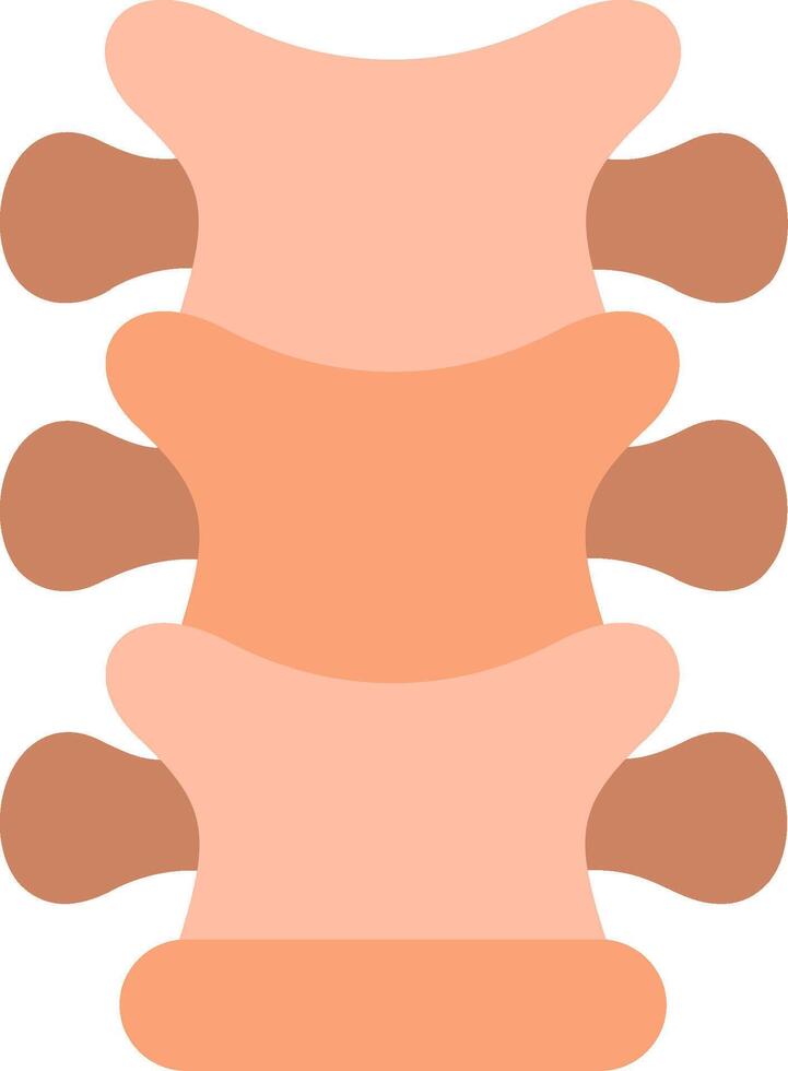 Spinal Cord Flat Illustration Icon Design vector