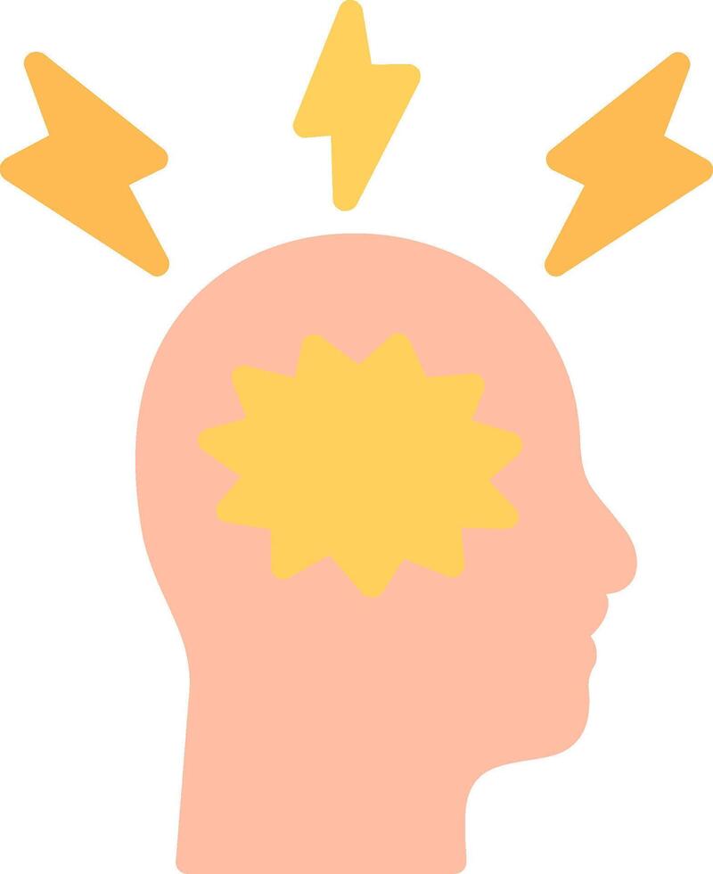 Nervous Breakdown Flat Illustration Icon Design vector