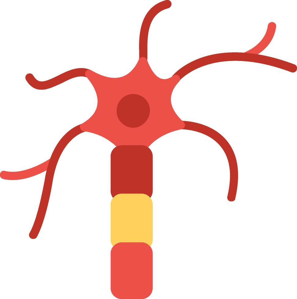Nerve Cell Flat Illustration Icon Design vector