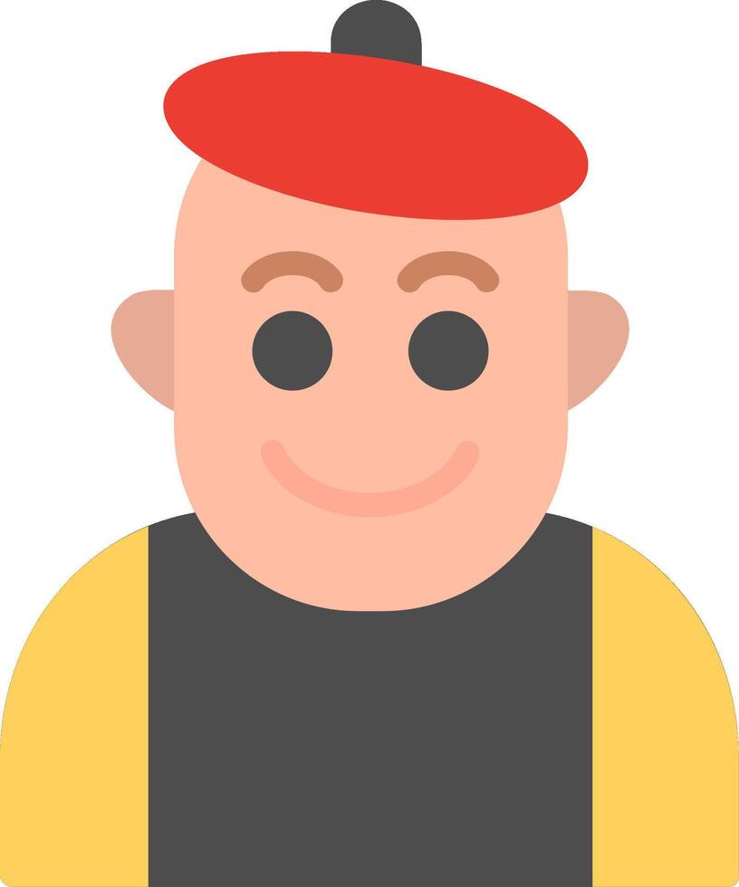 Mime Flat Illustration Icon Design vector