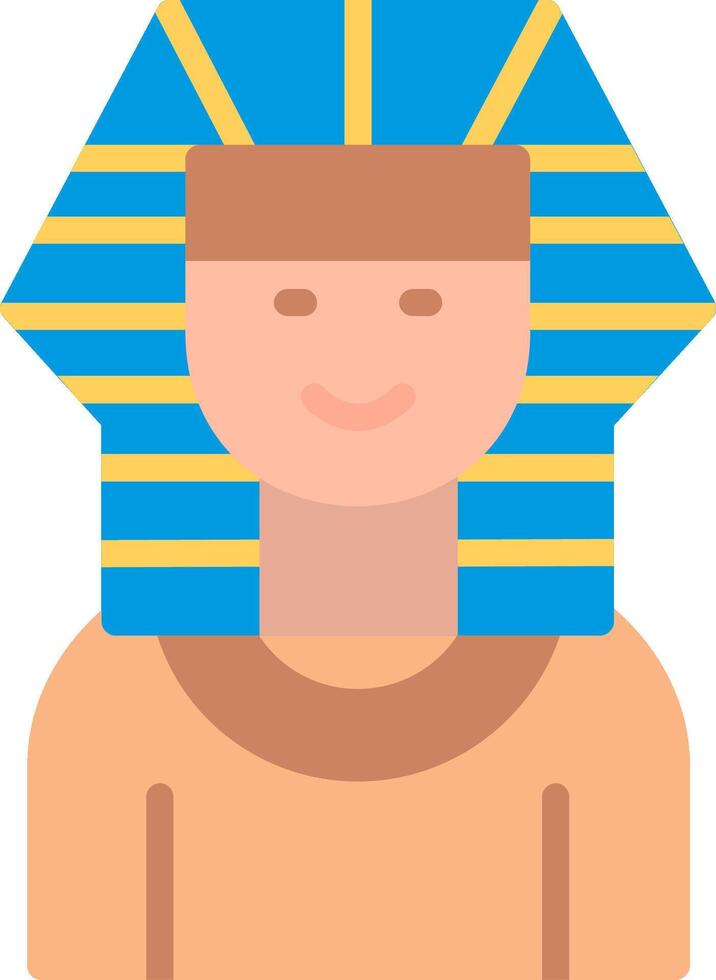 Pharaoh Flat Illustration Icon Design vector