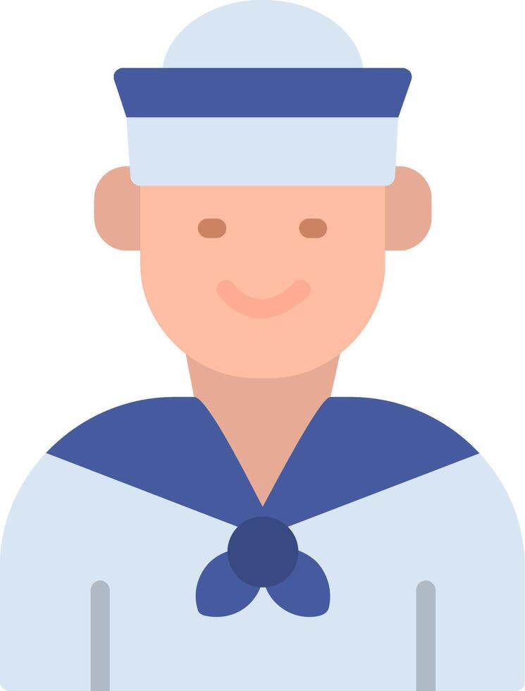 Sailor Flat Illustration Icon Design vector