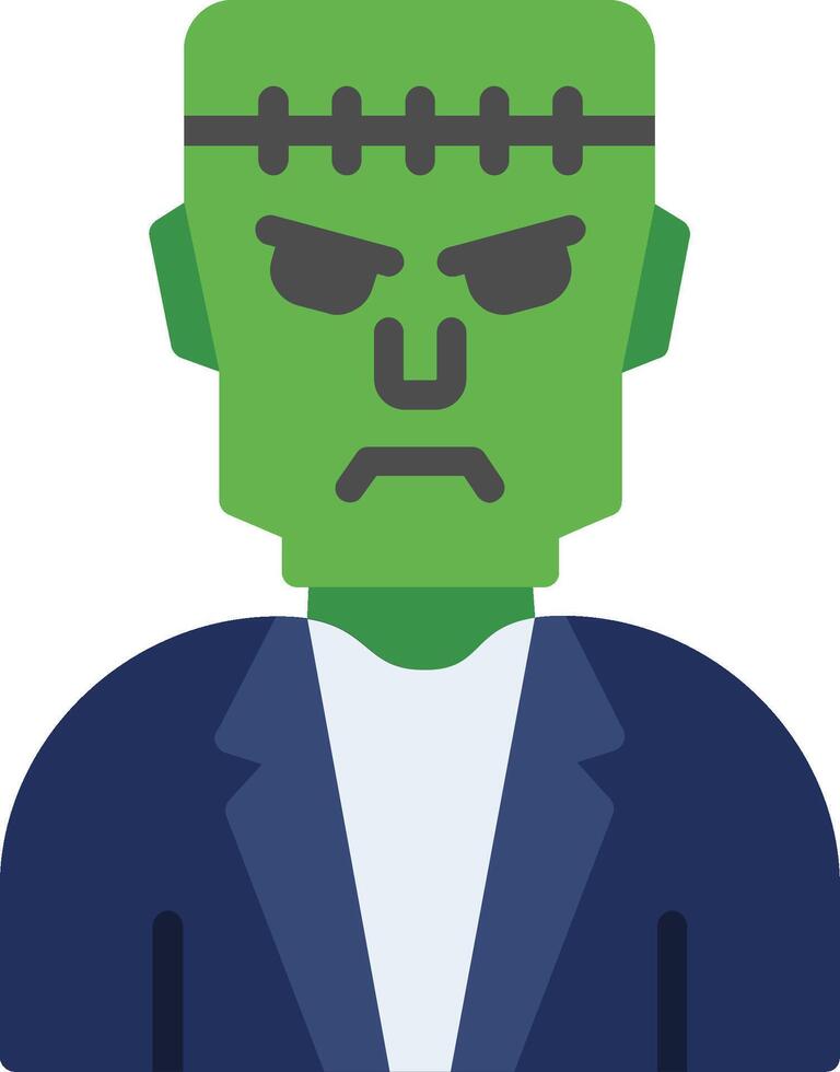 Frankenstein Flat Illustration Icon Design vector
