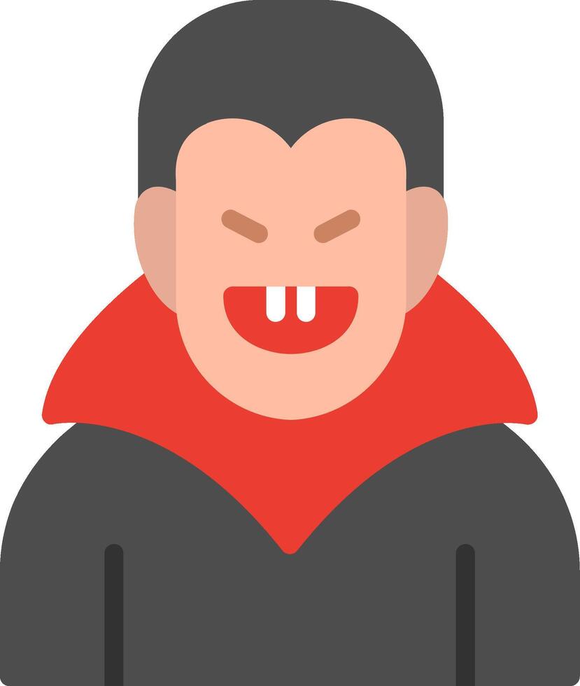 Vampire Flat Illustration Icon Design vector