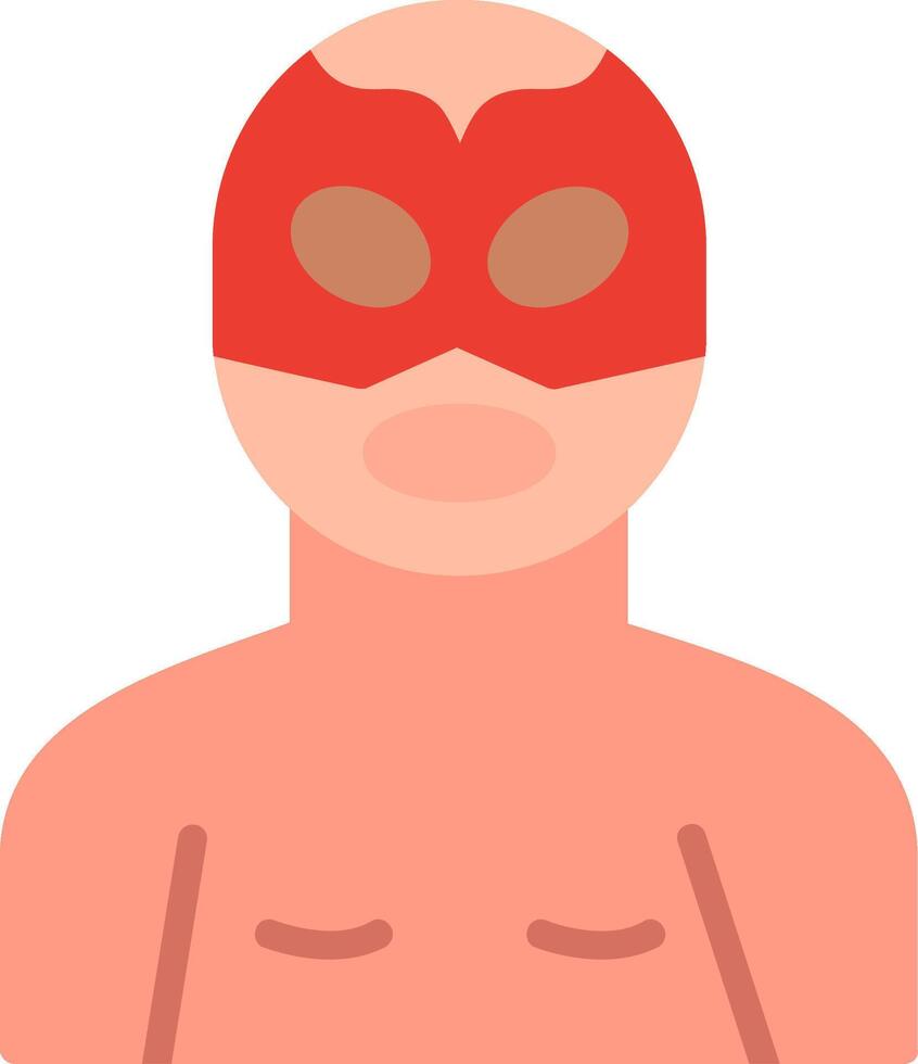 Wrestler Flat Illustration Icon Design vector