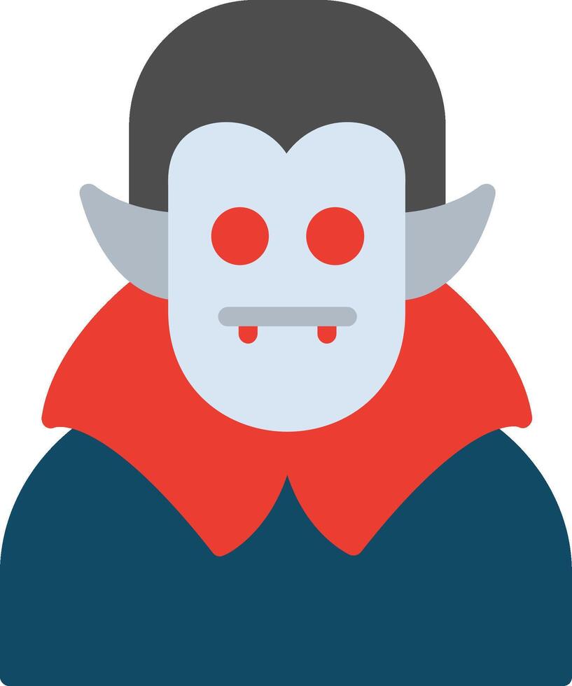 Dracula Flat Illustration Icon Design vector