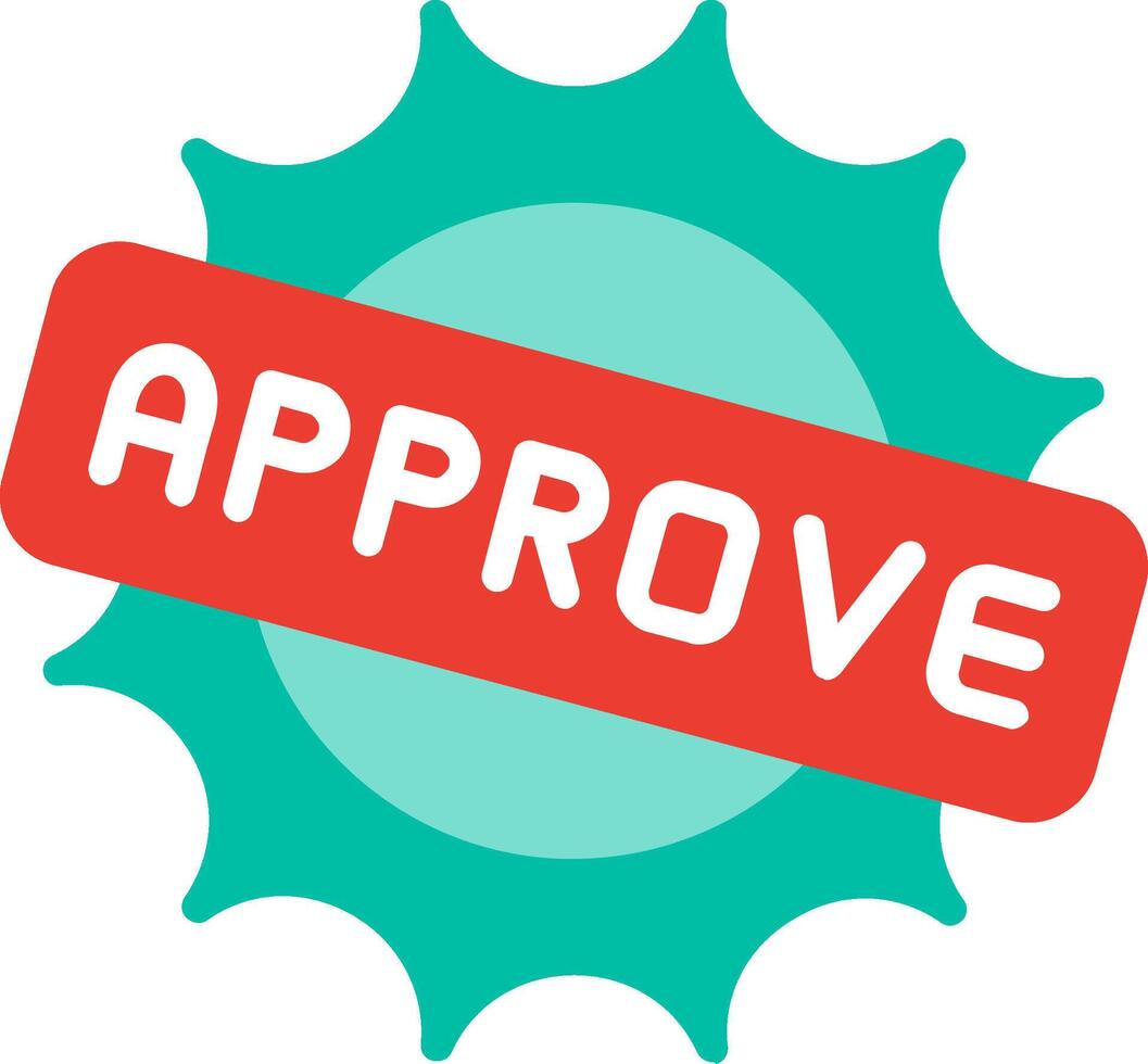 Approve Flat Illustration Icon Design vector