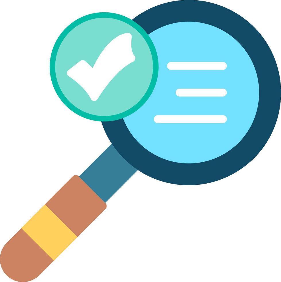 Magnifying Glass Flat Illustration Icon Design vector
