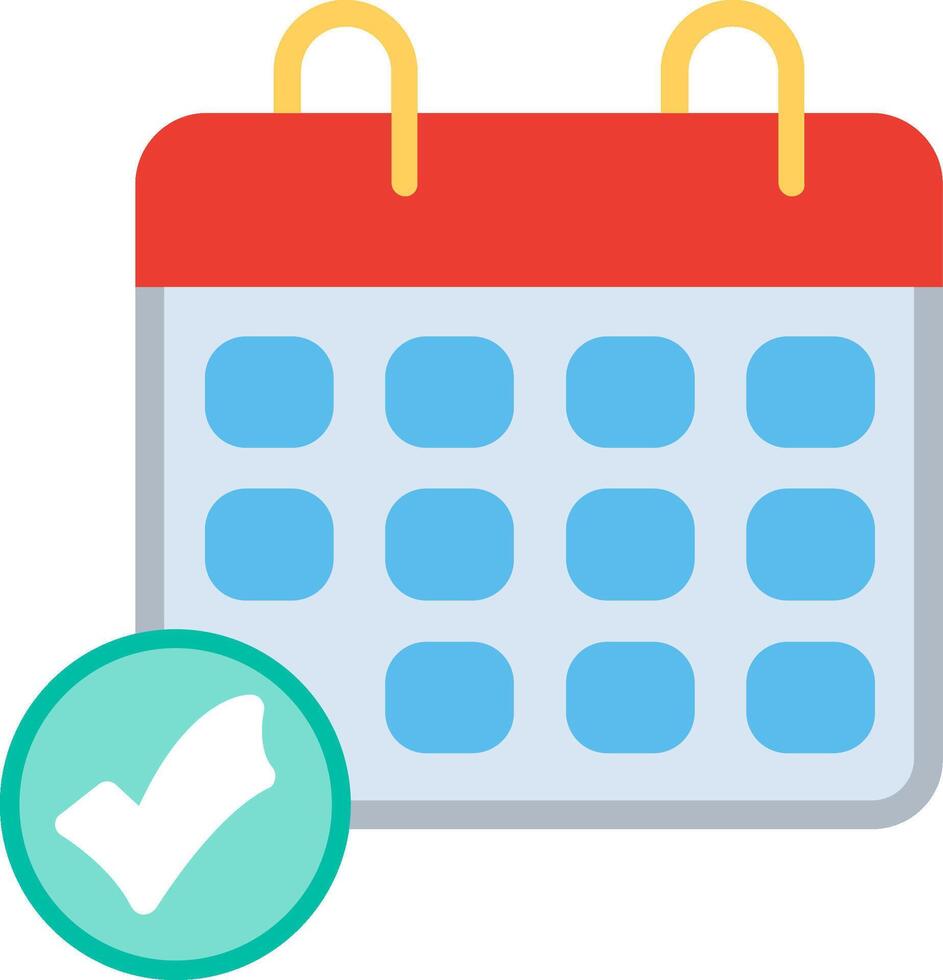 Calendar Flat Illustration Icon Design vector
