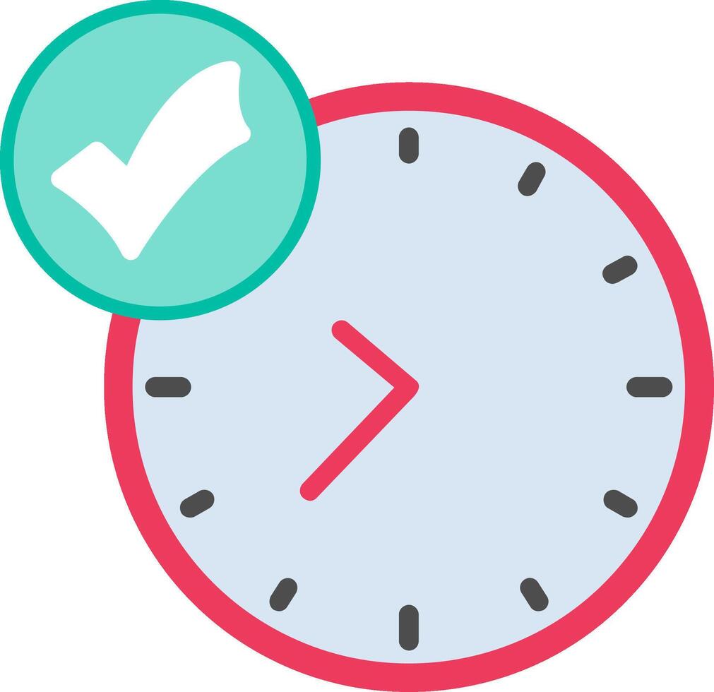 Clock Flat Illustration Icon Design vector