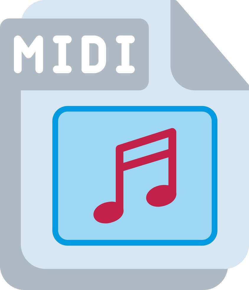 MIDI Flat Illustration Icon Design vector