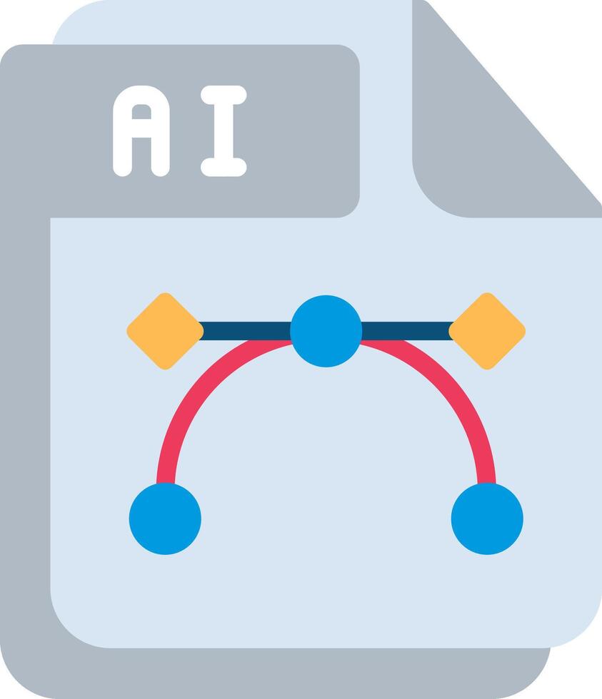 AI Flat Illustration Icon Design vector