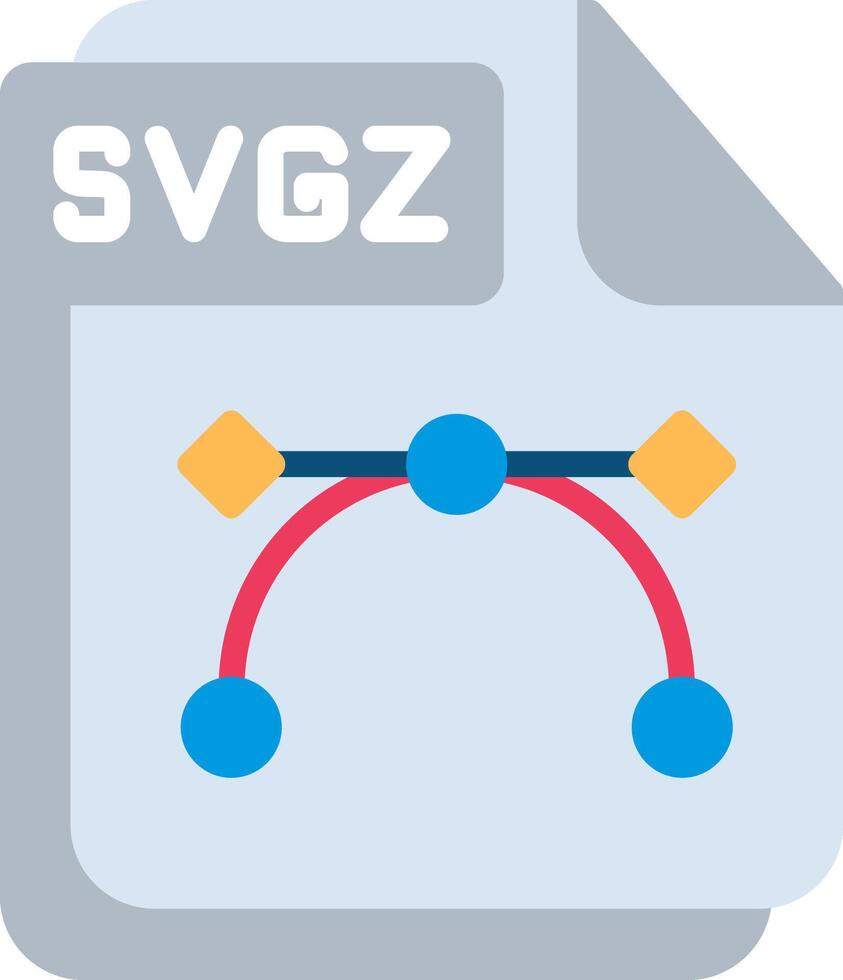 SVGZ Flat Illustration Icon Design vector
