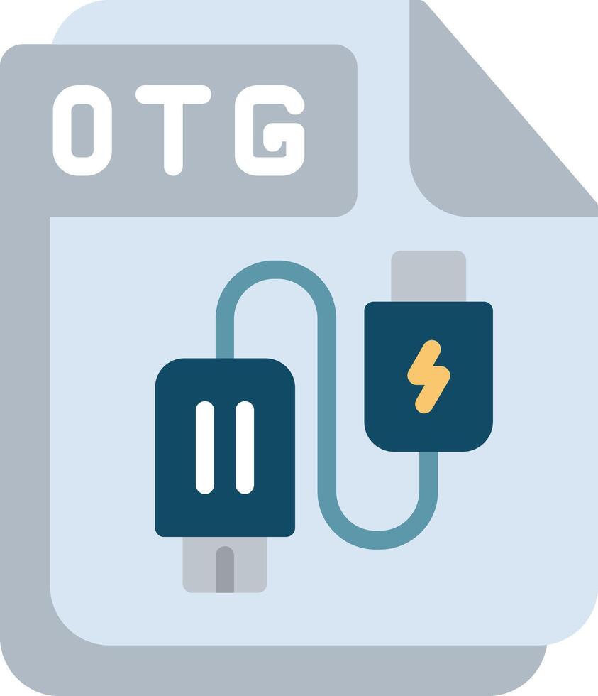 OTG Flat Illustration Icon Design vector