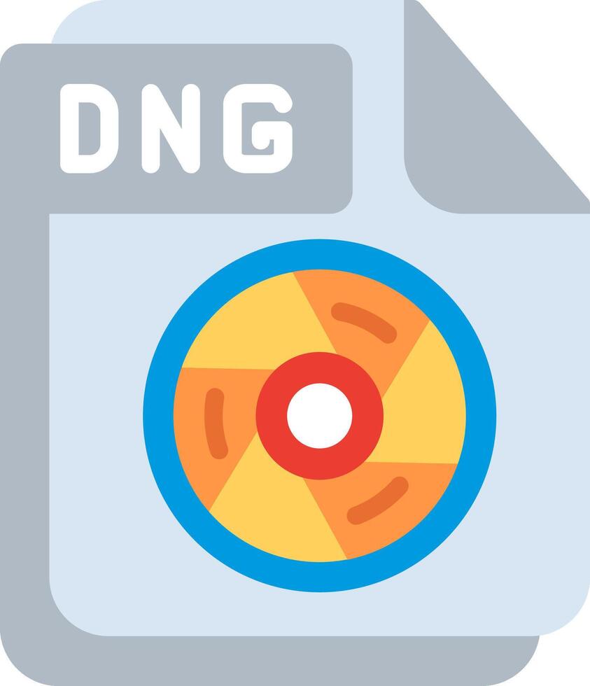 DNG Flat Illustration Icon Design vector