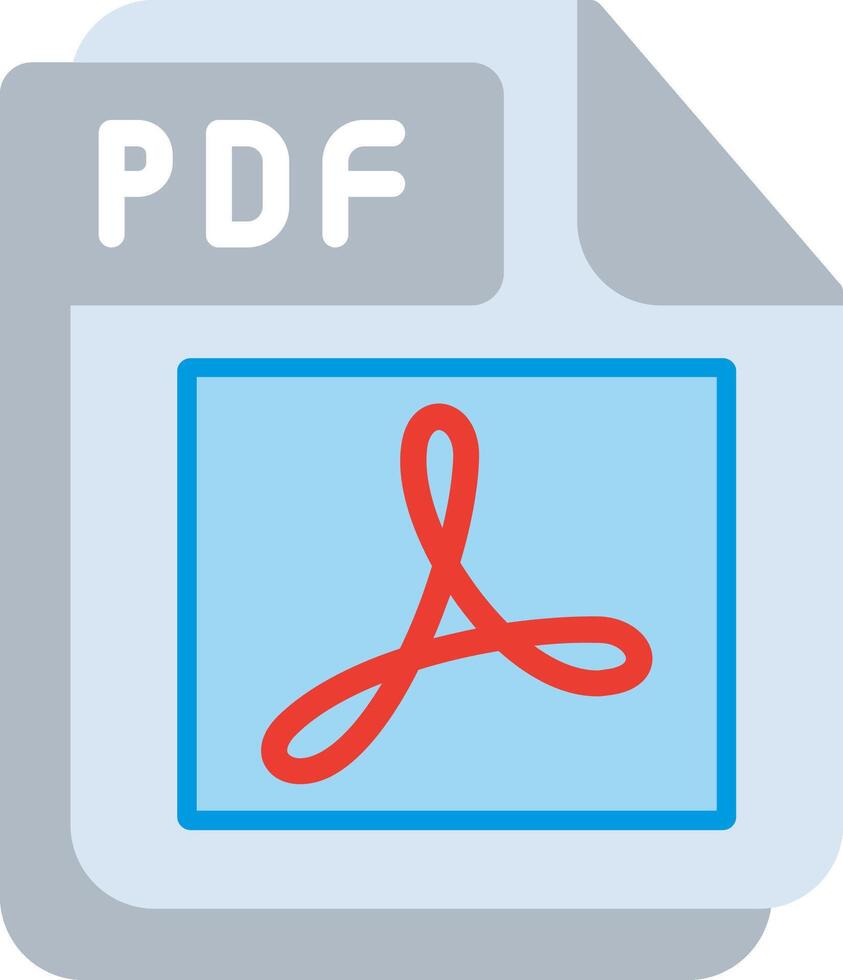PDF Flat Illustration Icon Design vector