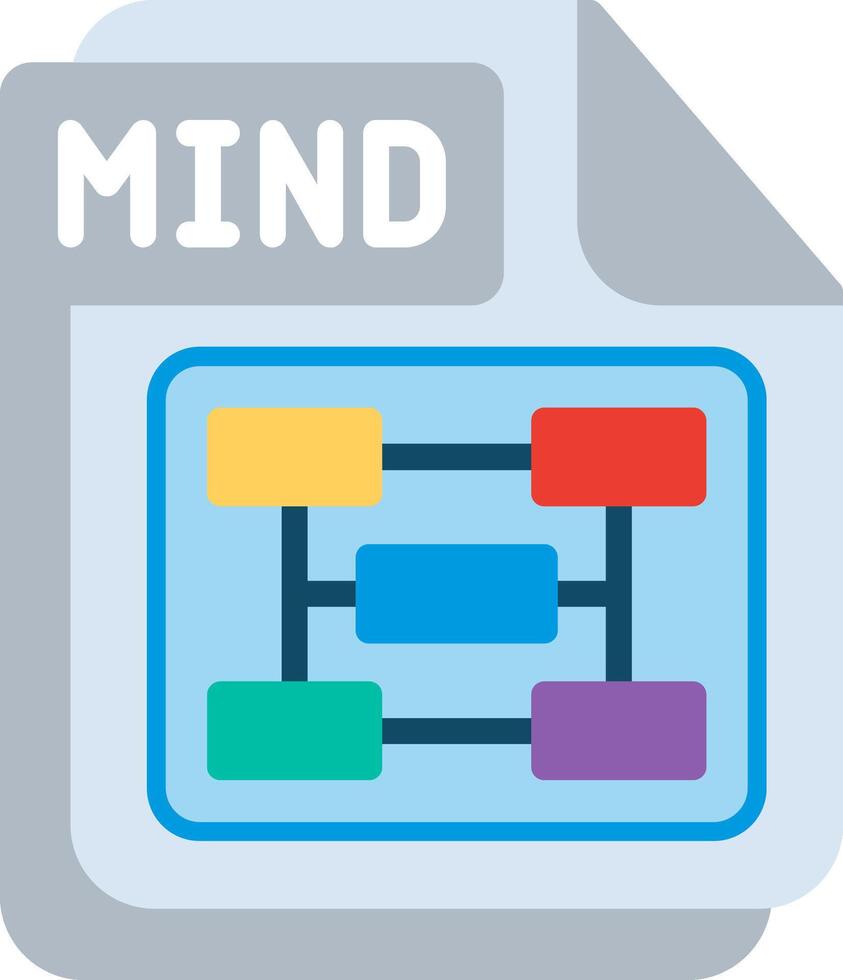 MIND Flat Illustration Icon Design vector