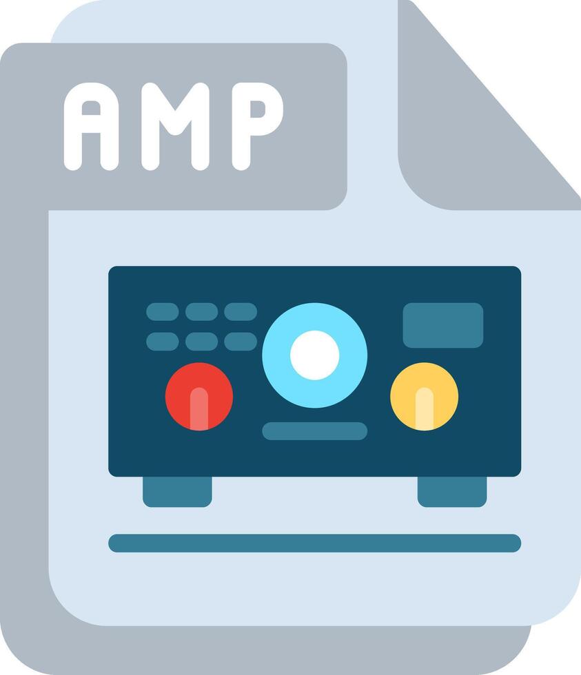 AMP Flat Illustration Icon Design vector
