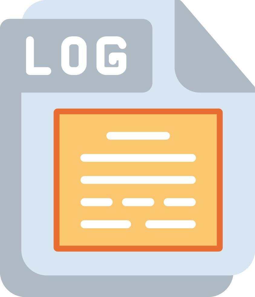 LOG Flat Illustration Icon Design vector
