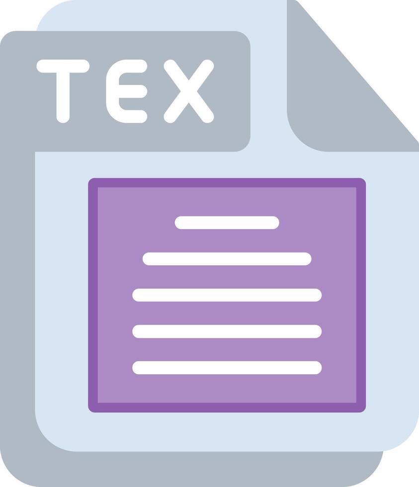 TEX Flat Illustration Icon Design vector