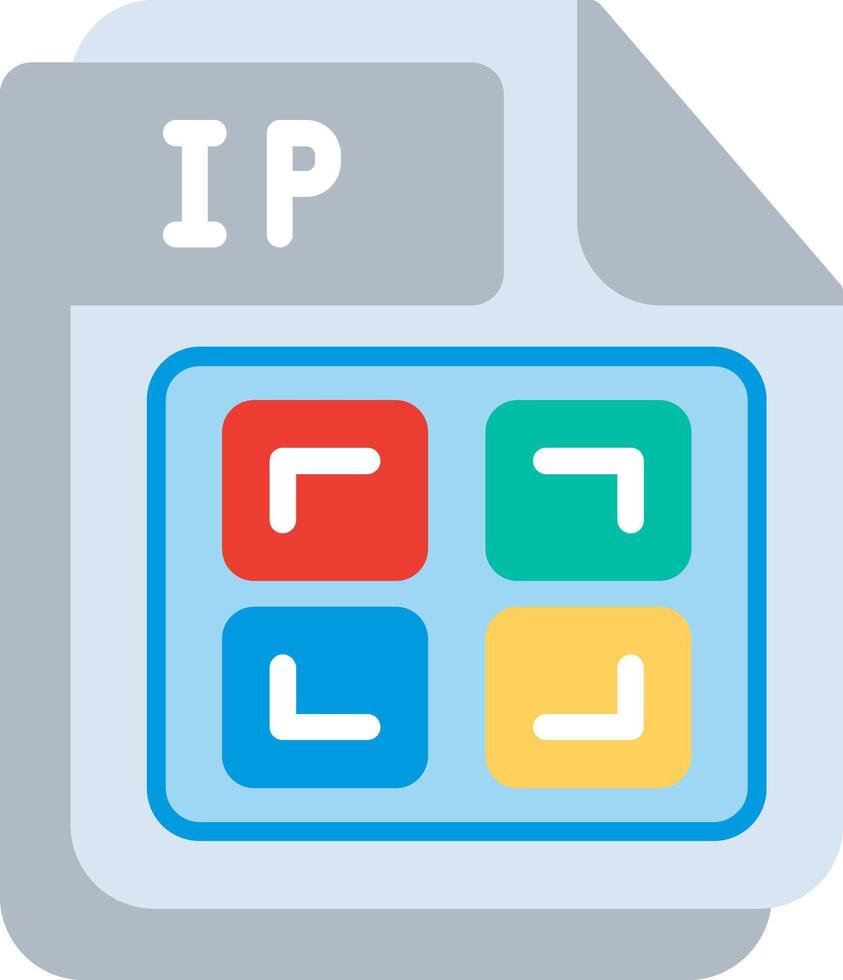 IP Flat Illustration Icon Design vector