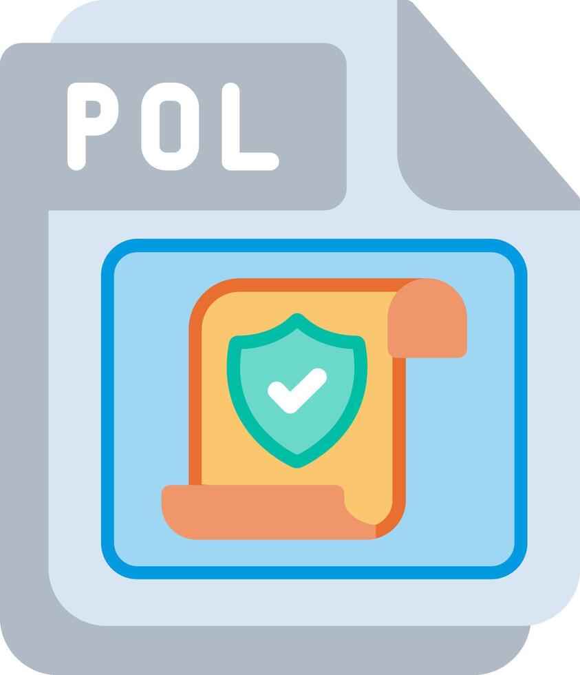 POL Flat Illustration Icon Design vector