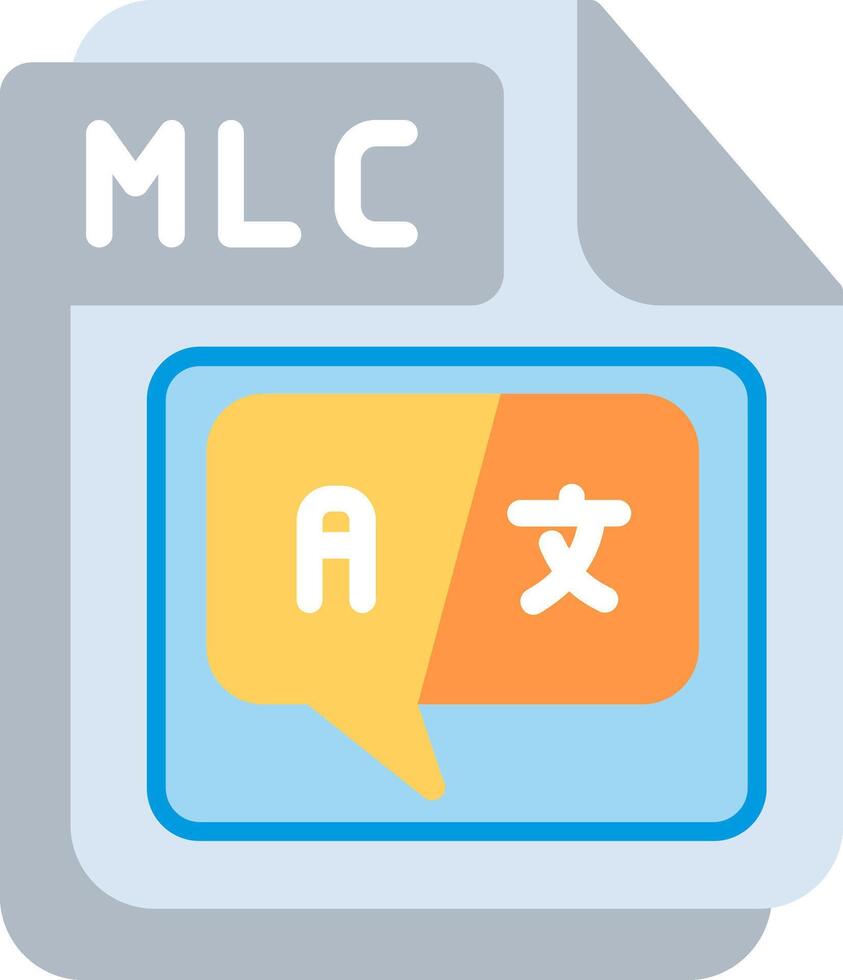 MLC Flat Illustration Icon Design vector