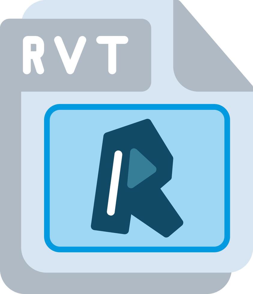 RVT Flat Illustration Icon Design vector
